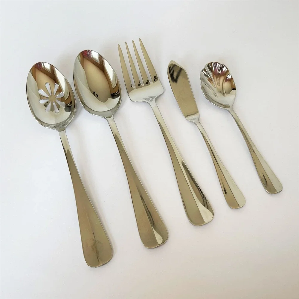 Wallace Stainless Steel Flatware BLAINE Lot of 5 Serving Pieces Unused